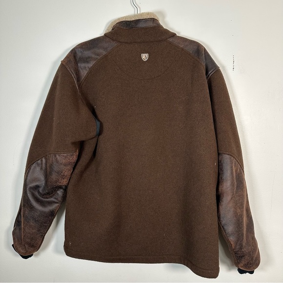 KUHL Alpenwurx Dark Brown Fleece Full Zip Jacket Men’s Size Medium - Picture 2 of 10
